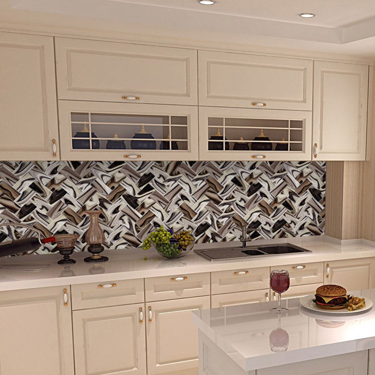 SkinnyTile 6" x 3" Glass Peel and Stick Subway Tile Wayfair.ca